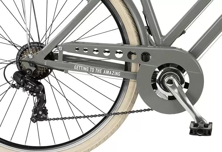 Bicicleta paseo Milano Lady 28" aluminio 6 velocidades (46). 3/4