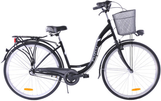 Rower miejski damski Fuzlu Arizona S3 28" z koszem