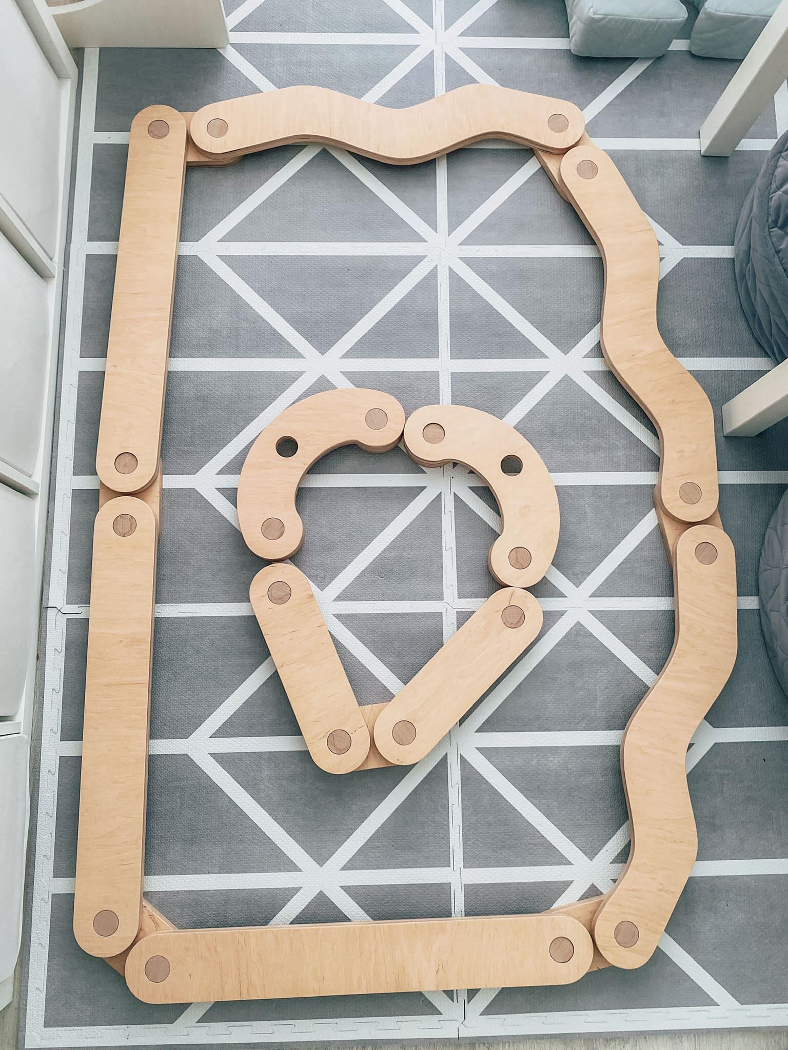 Chemin d’équilibre en bois pour enfants 2/7