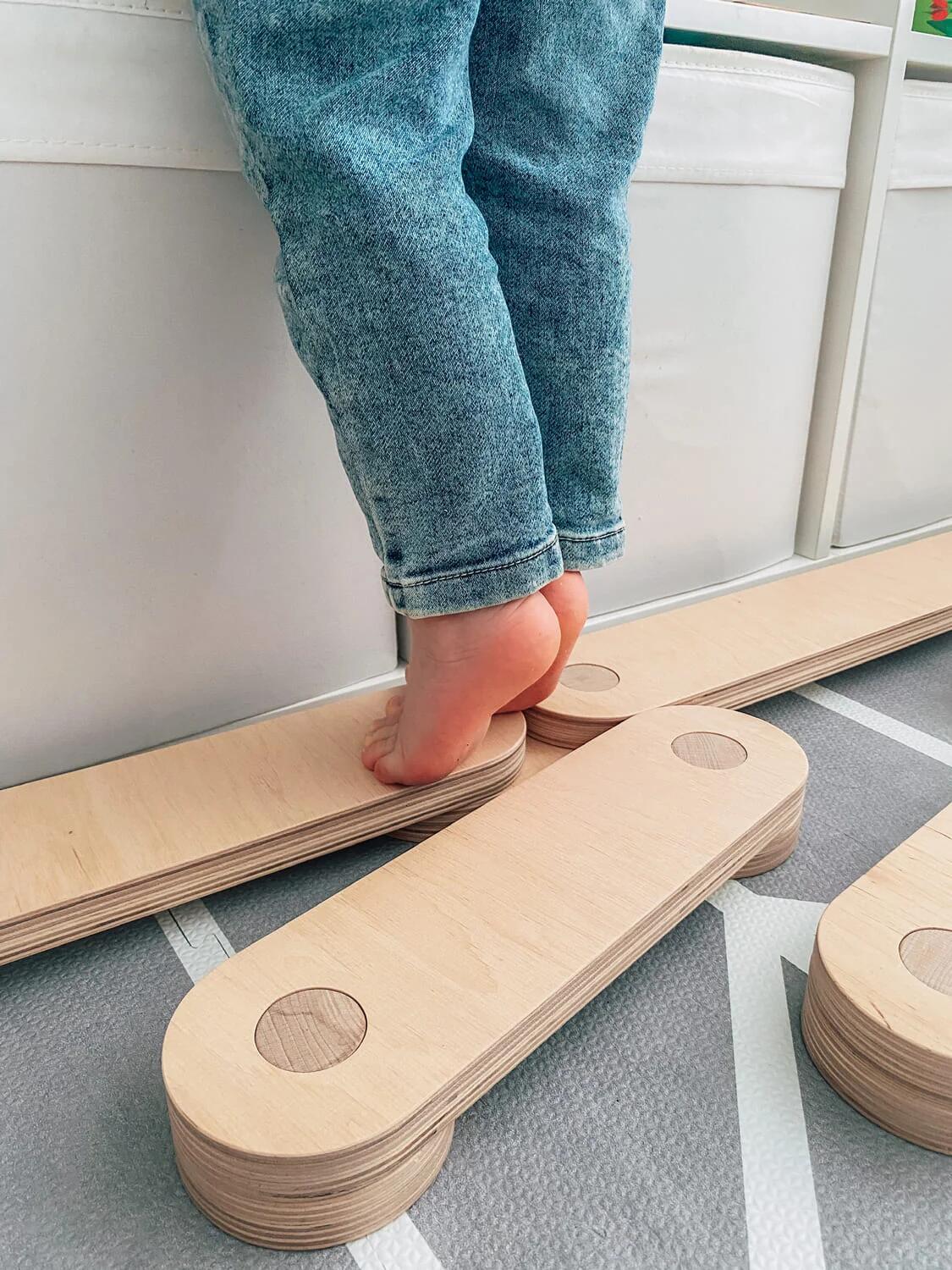 Chemin d’équilibre en bois pour enfants 5/7