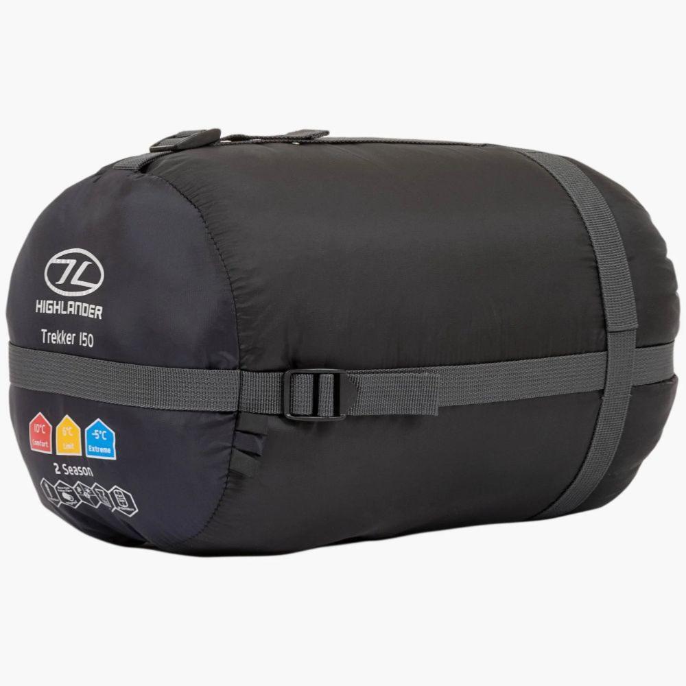 TREKKER Sac de couchage momie pour randonnée - 2 saisons - Noir 3/5