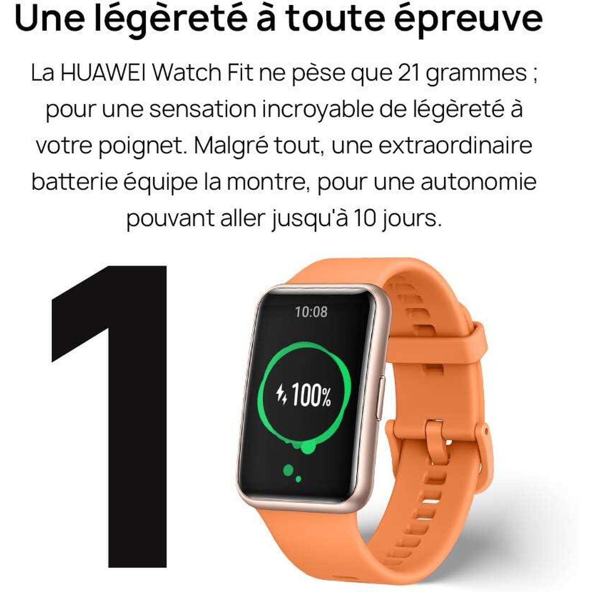 Montre connect e GPS Cardio Running HUAWEI Watch Fit ORANGE