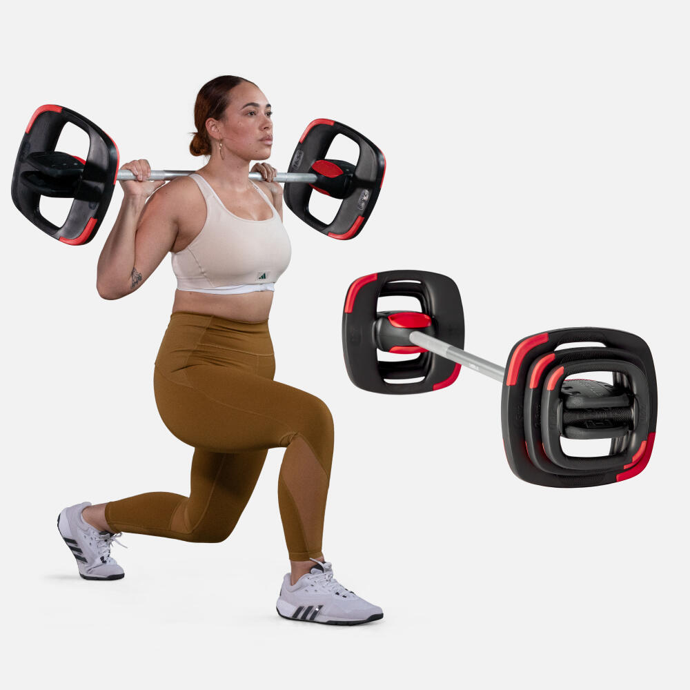 Les Mills™ SMARTBAR™ And Weight Plate Set for Total Body Workouts 20kg 6/7