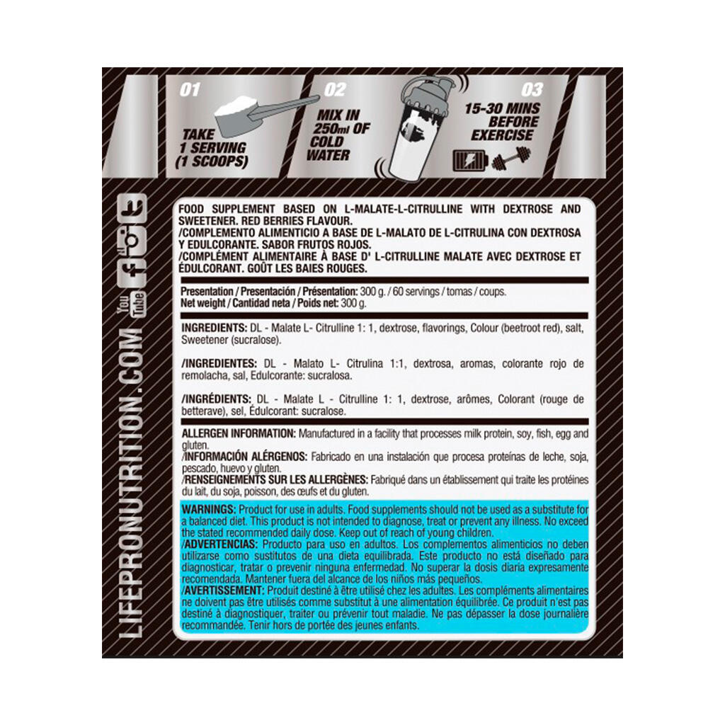 Citrulline Malate - 300g LifePRO Fruit 3/5