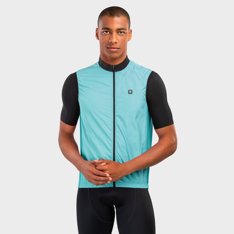 Gilet vélo coupe-vent homme Cyclisme V1 Frost Cyan