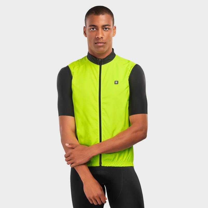 Gilet vélo coupe-vent homme Cyclisme V1 Langkawi Jaune Brillant