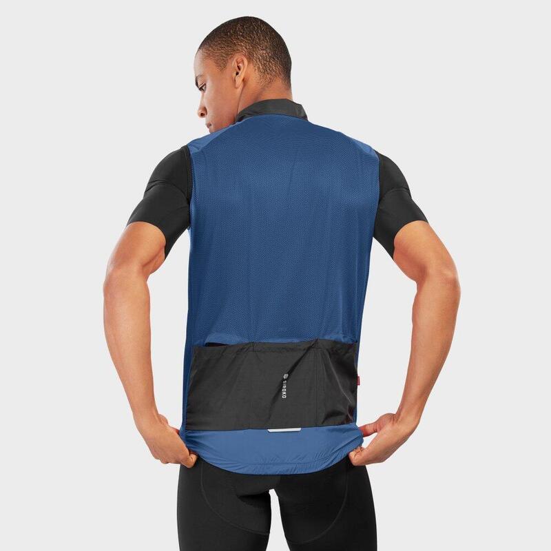 Gilet vélo coupe-vent homme Cyclisme V1 Marine Bleu Marine