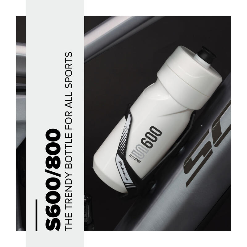 Polisport Gourde avec bouchon à vis S600 600ml restyle transparent/noir/noir