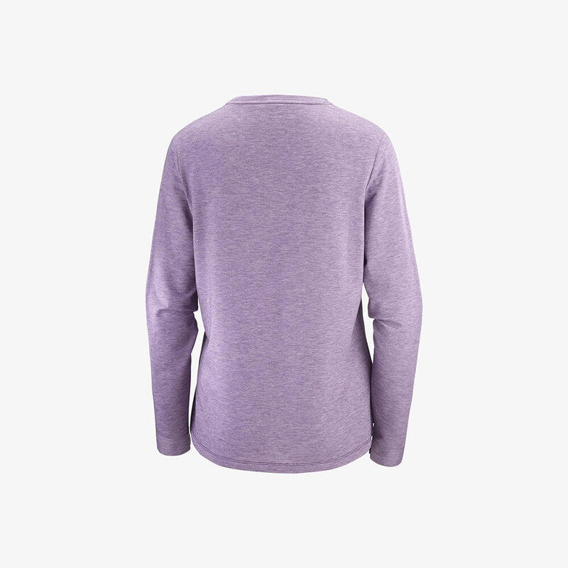 Essential Tencel 女裝越野跑步長袖上衣 - 紫色