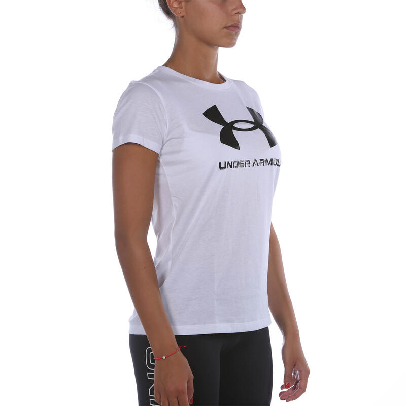 Camiseta de Manga Corta Mujer Under Armour Sportstyle Blanco