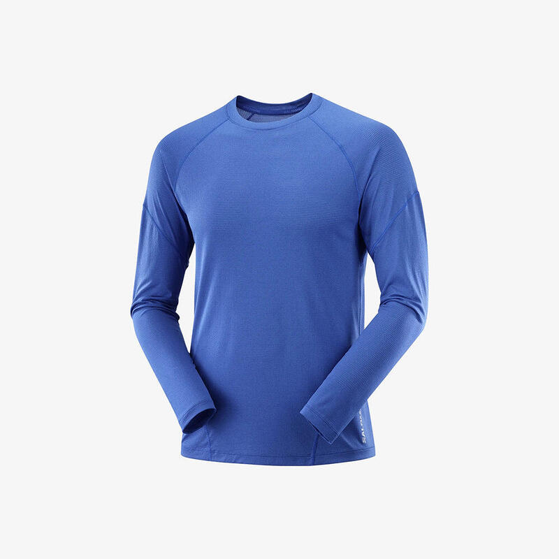 Cross Run Men Trail Running Long Sleeves Tee - Blue