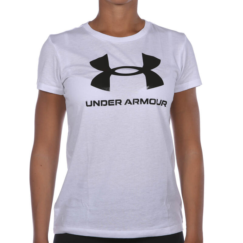 Camiseta de Manga Corta Mujer Under Armour Sportstyle Blanco