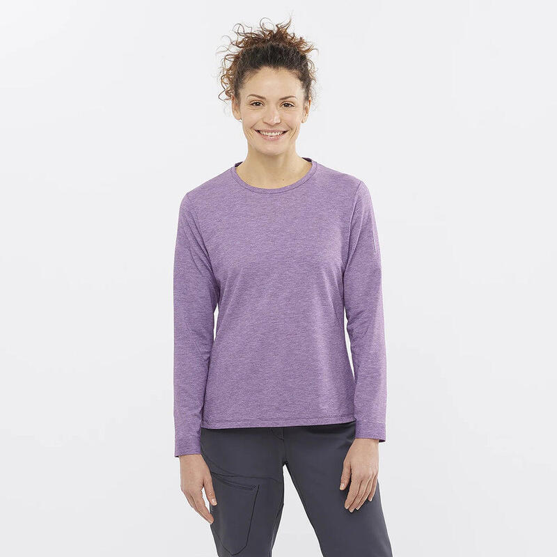 Essential Tencel Women Trail Running Long Sleeves Tee - Purple