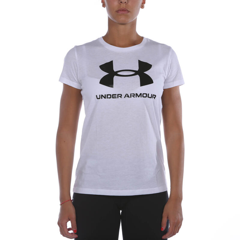 Camiseta de Manga Corta Mujer Under Armour Sportstyle Blanco