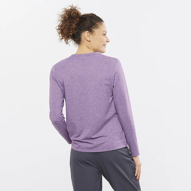 Essential Tencel Women Trail Running Long Sleeves Tee - Purple