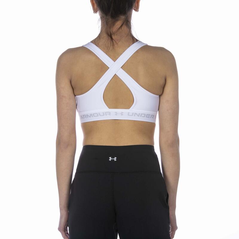 Haut Under Armour Ua Crossback Mid Bra Blanc Femme