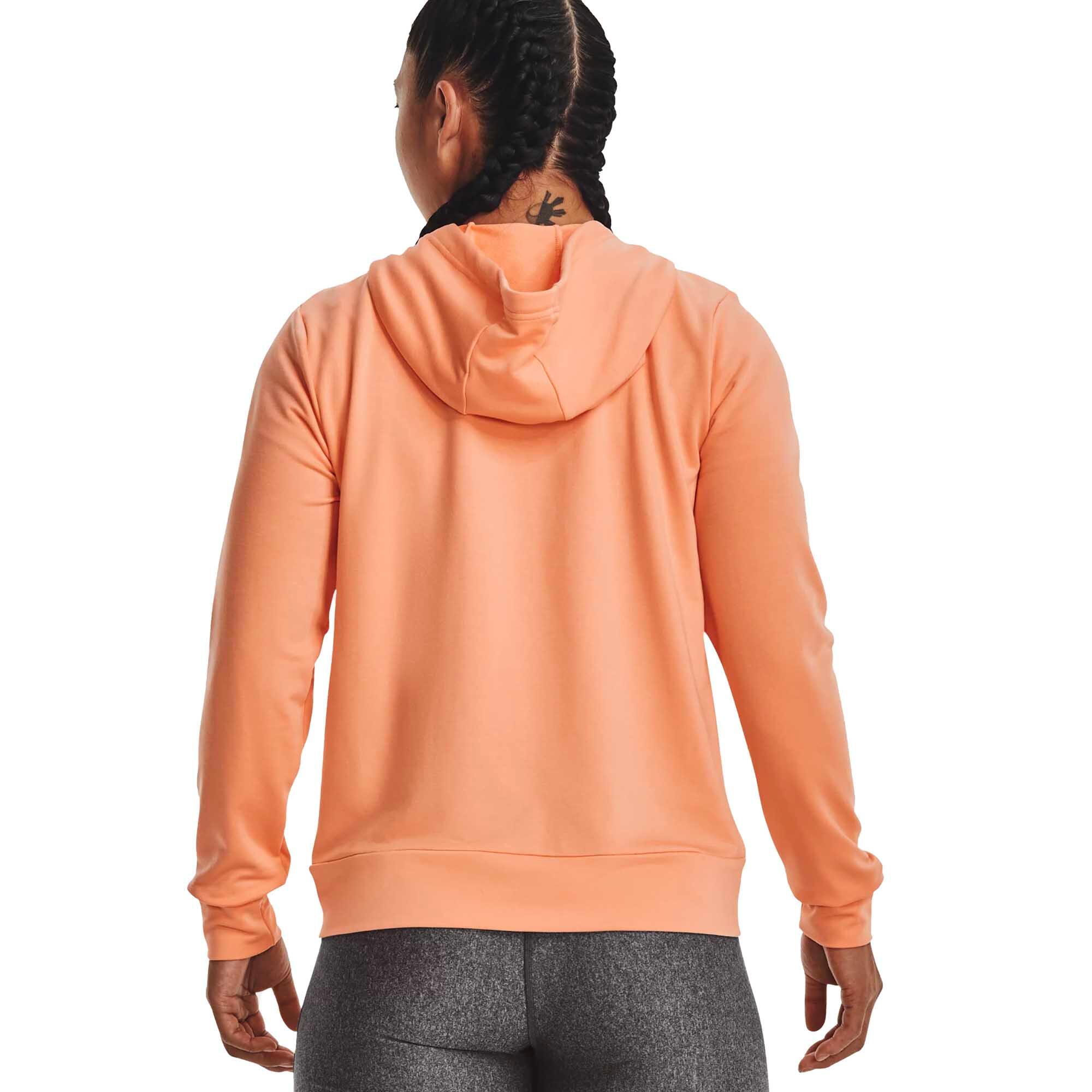 Sudadera con Cremallera Naranja Under Armour Rival Terry para Mujer 4/5