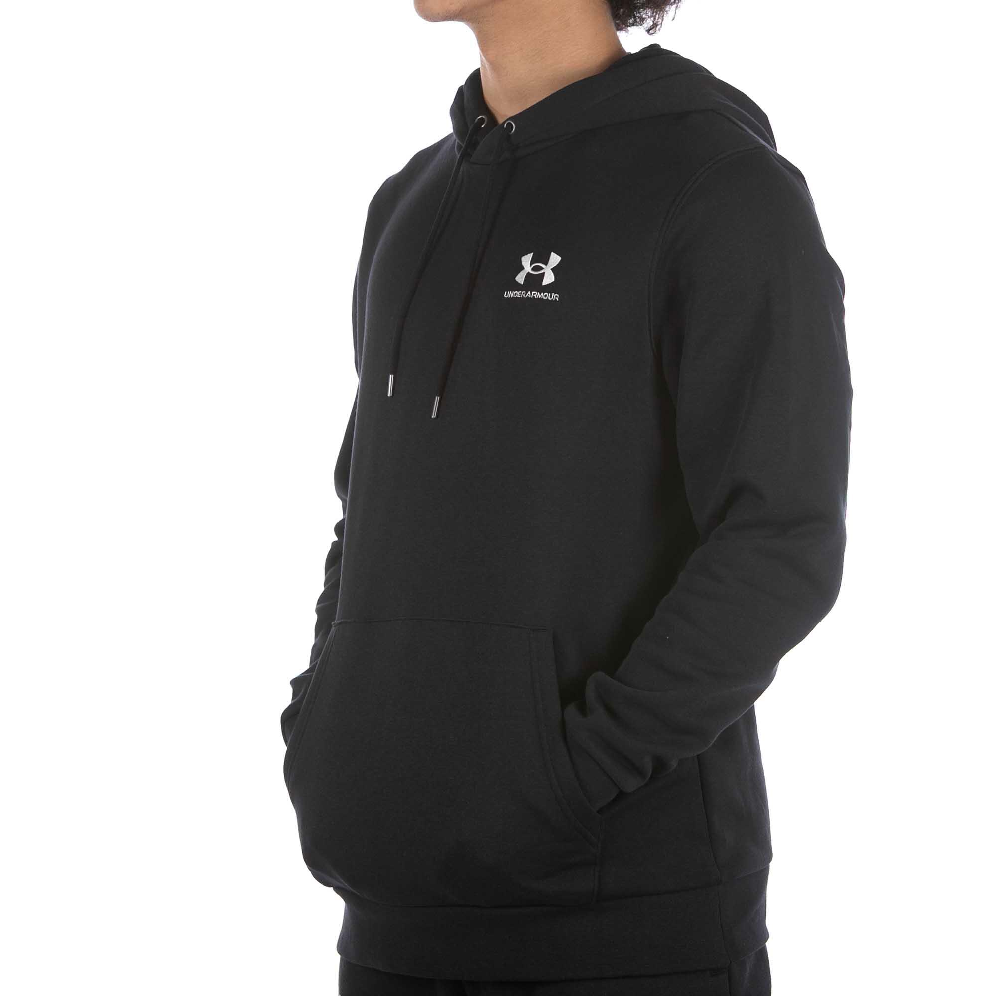 Felpa Under Armour Essential Fleece Hoodie Nero Adulto 4/6