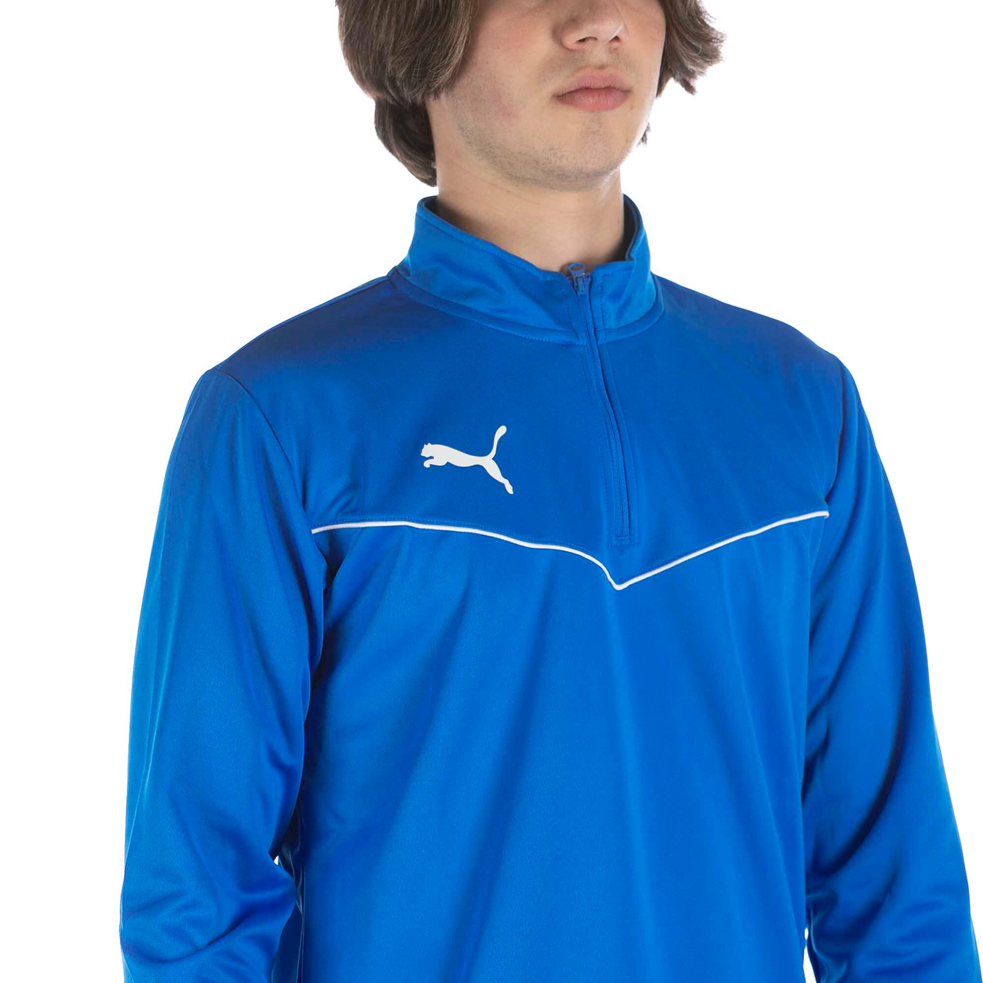 Puma Teamrise Sweatshirt 1/4 Rits Blauw Volwassenen 4/4