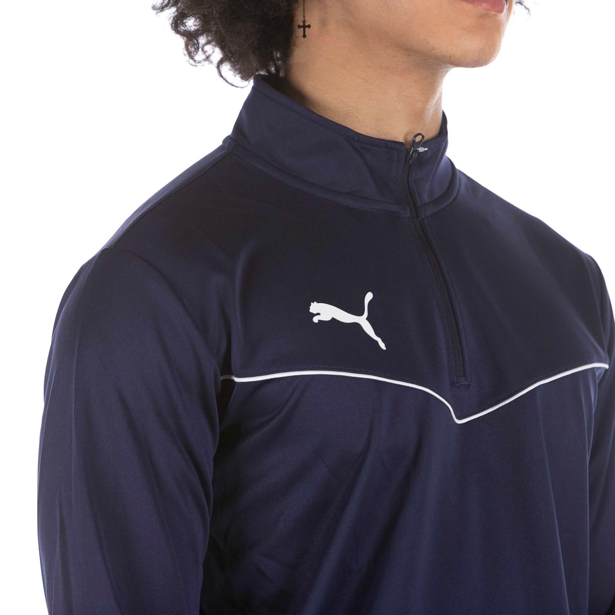 Puma Teamrise 1/4 Zip Top Blauw Sweatshirt Volwassenen 4/4