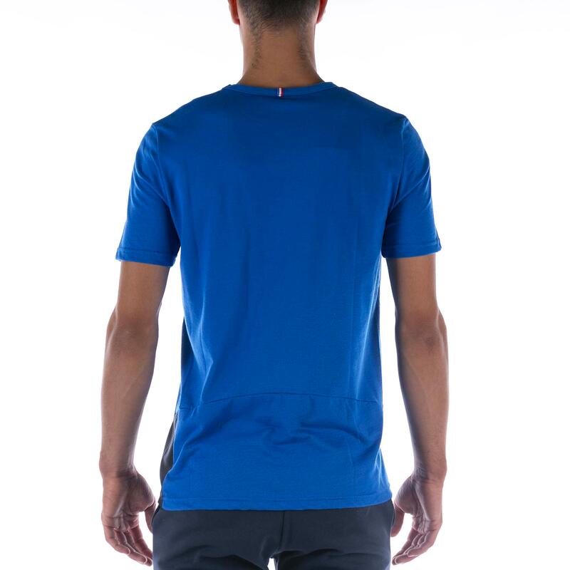 La Coq Sportif Tech Tee Ss N°1 M Blaues Hemd Erwachsene