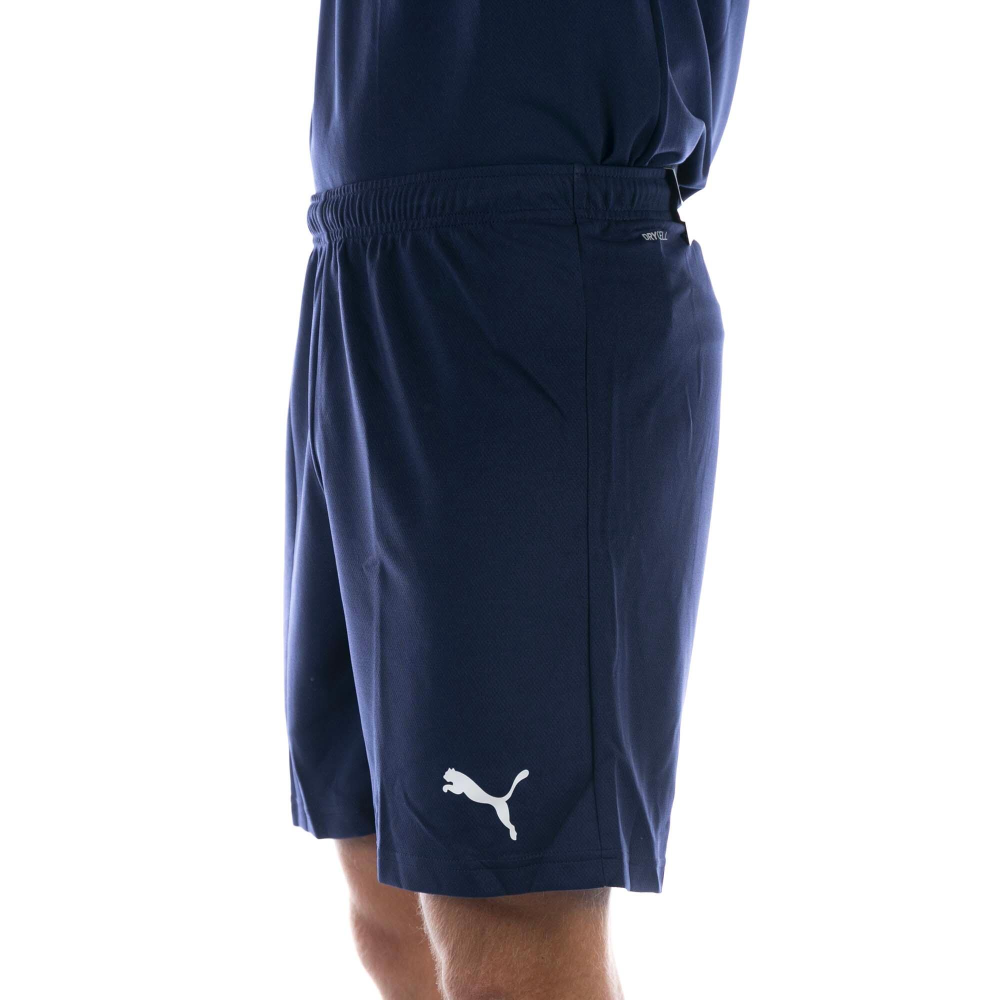 Short de football PUMA teamRISE bleu marine dryCELL 4/5