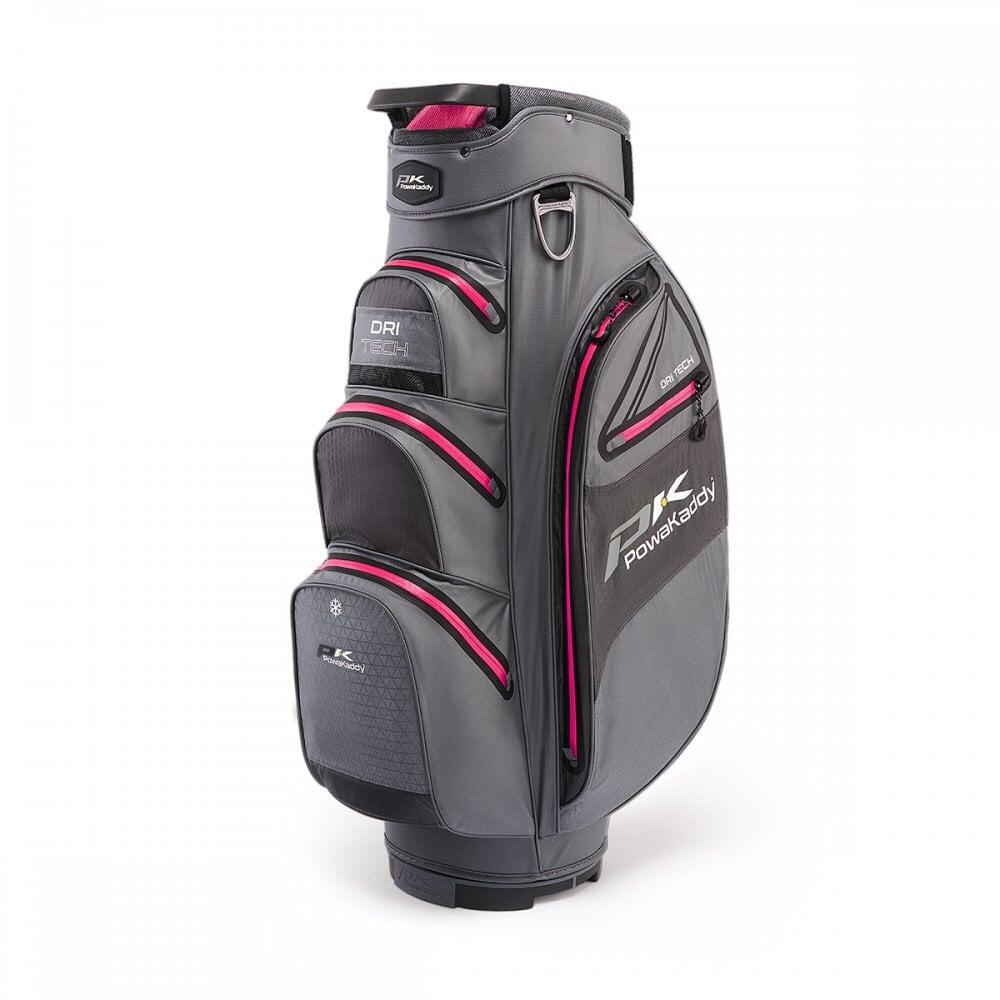 POWAKADDY Powakaddy 2023 Dri-Tech - Gun Metal/Hot Pink Golf Bag
