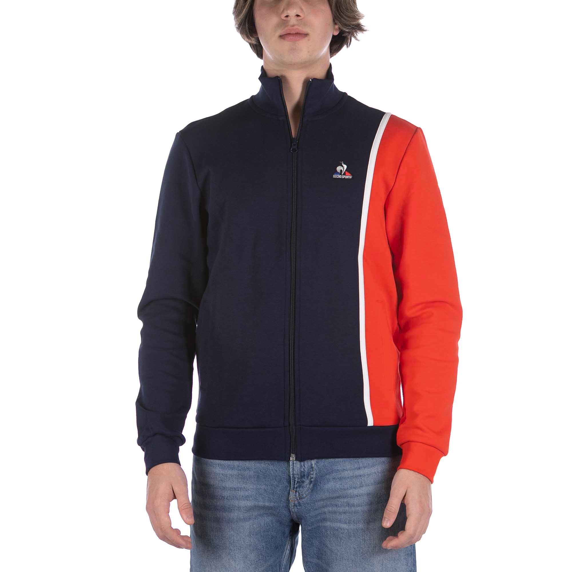 LE COQ SPORTIF Felpa Le Coq Sportif Saison 1  Fz Blu Arancione Adulto