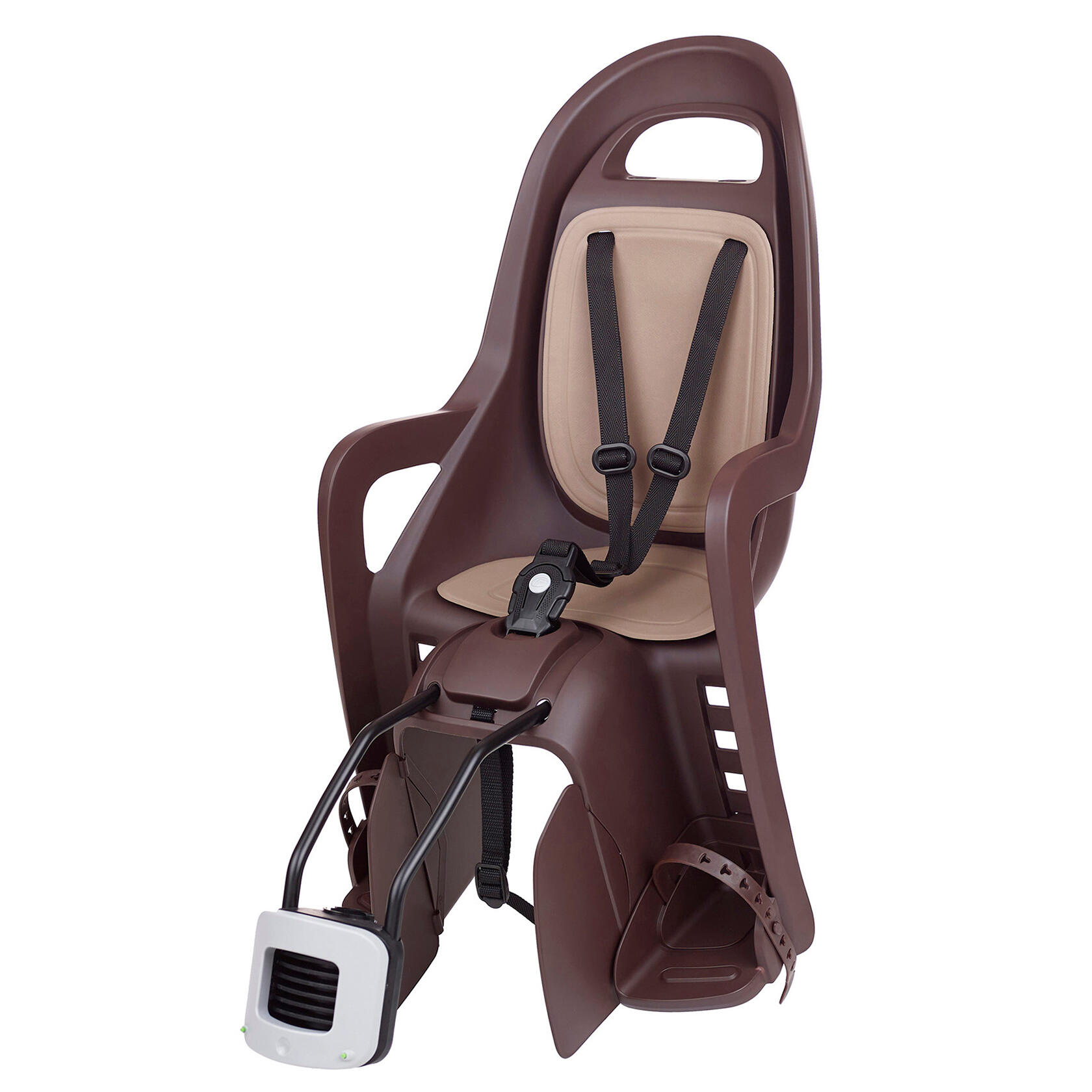 POLISPORT MOVE Seggiolino Posteriore Bambini Bicicletta Al Telaio Groovy Marrone Scuro