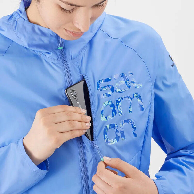 Bonatti Cross Wind Women Trail Running Windbreaker - Blue