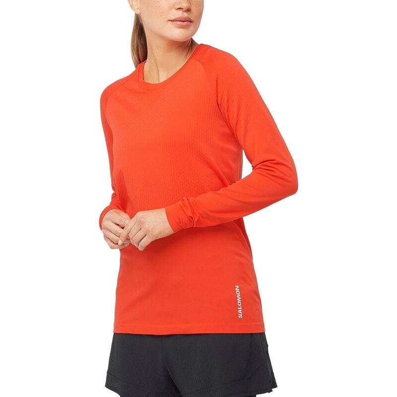 Tricou cu maneci lungi, pentru sport Sense Ls Tee W - portocaliu femei