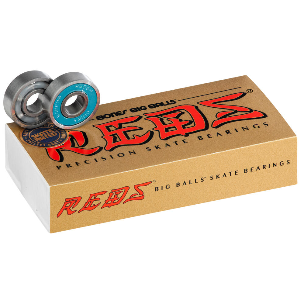 BONES BONES BIG BALLS REDS BEARINGS - FOR ROLLER AND IN-LINE SKATES - 8mm - 16 PACK