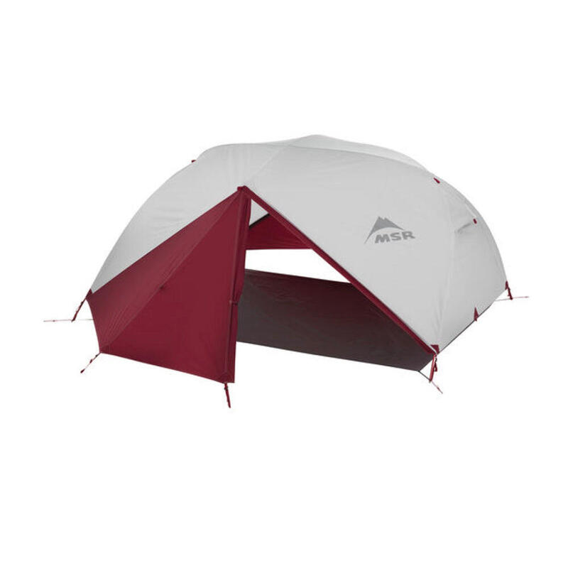 Elixir 3 Camping Tent With Footprint for 3 Person - Grey/Red