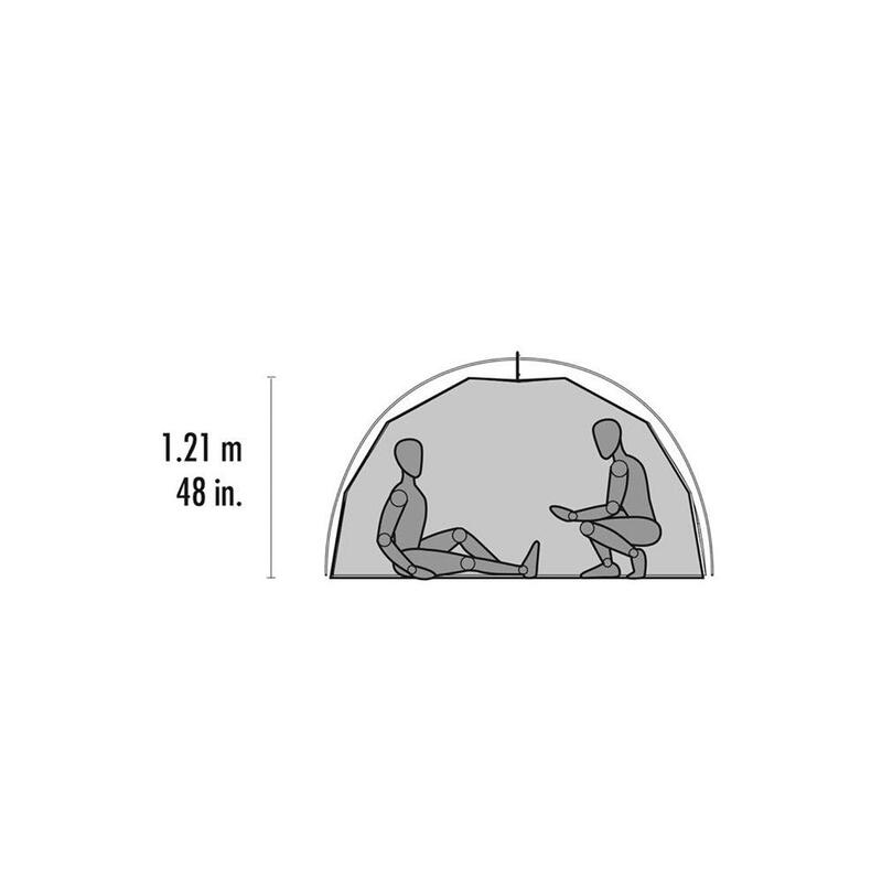 Elixir 4 Camping Tent With Footprint for 4 Person - Grey/Red