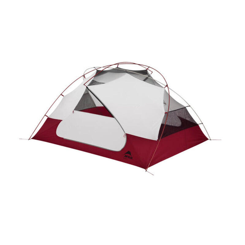 Elixir 3 Camping Tent With Footprint for 3 Person - Grey/Red