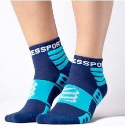 Meias de treino 2 packs corrida Azul Compressport 2/3