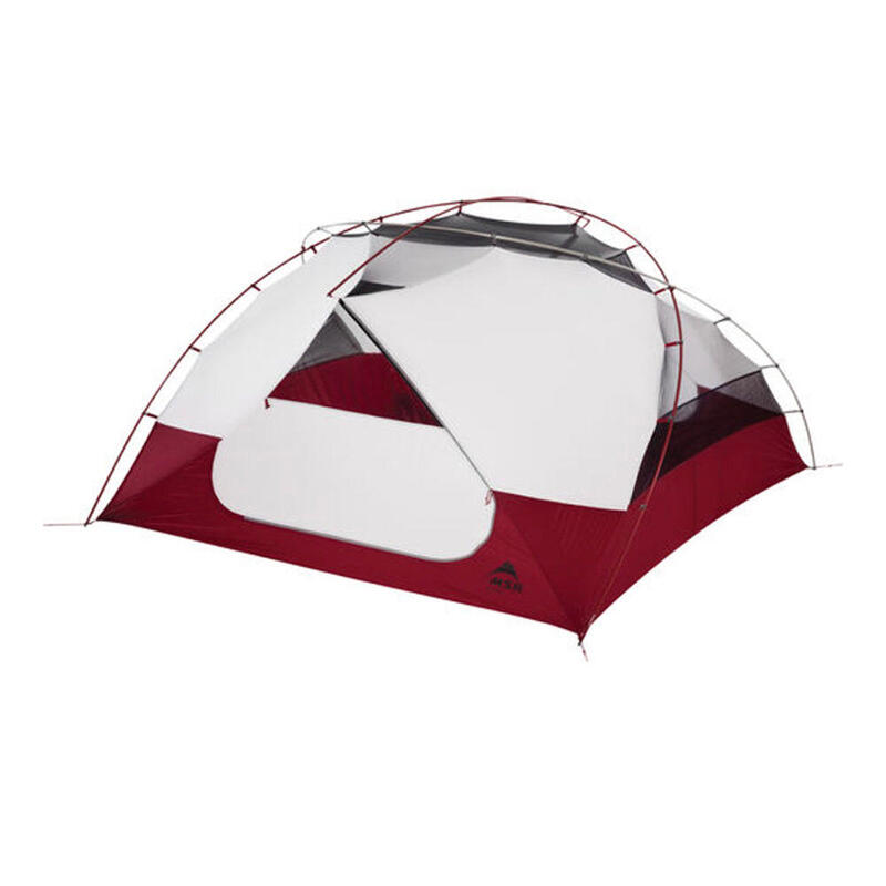Elixir 4 Camping Tent With Footprint for 4 Person - Grey/Red