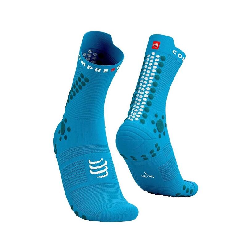Meias Pro Racing Trail Socks V4.0 Azul claro corrida Azul Compressport