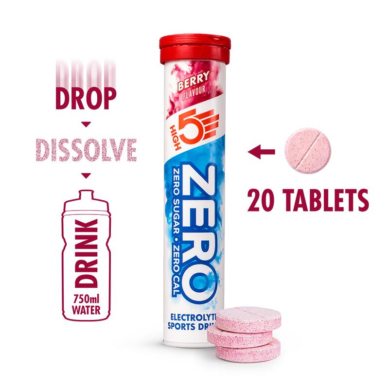 ZERO Sport Electrolyte pezsgőtabletta 20db, Málna íz