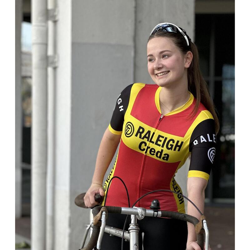 Retro női kerékpáros mez TI-Raleigh - REDTED
