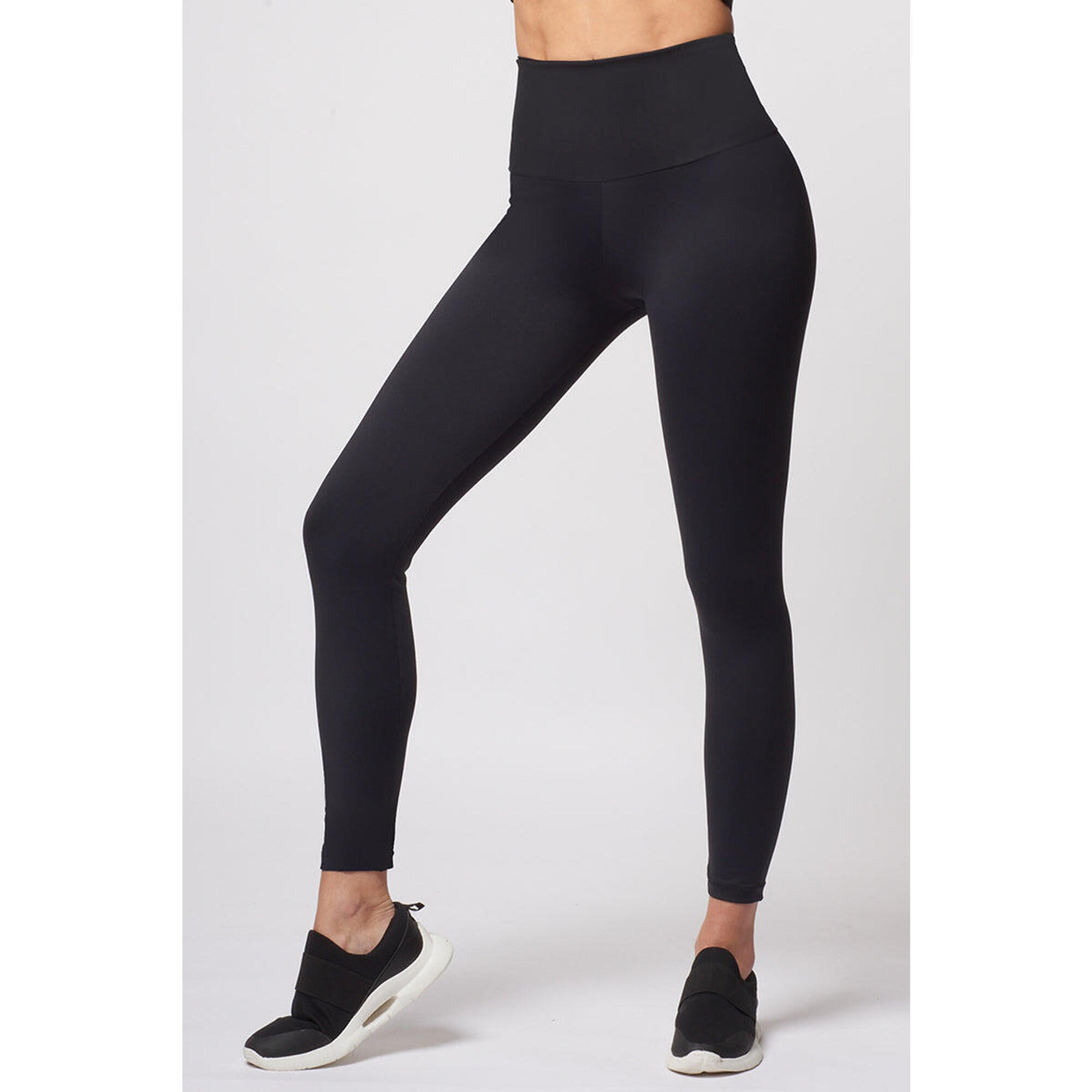 Extra Strong Compression Black Gym Leggings with High Tummy Control– TLC  Sport