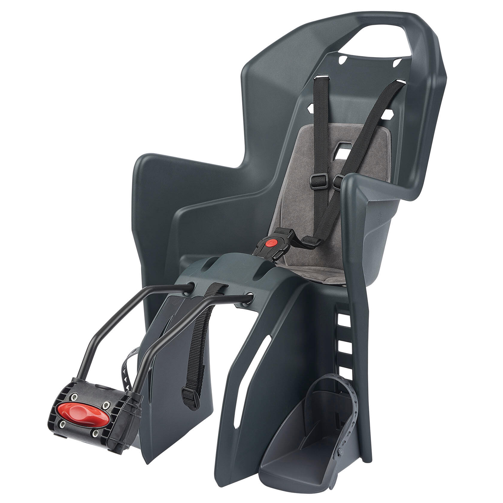 POLISPORT MOVE Seggiolino Posteriore Bambini Bicicletta Al Telaio Koolah Grigio Carbone / Crema