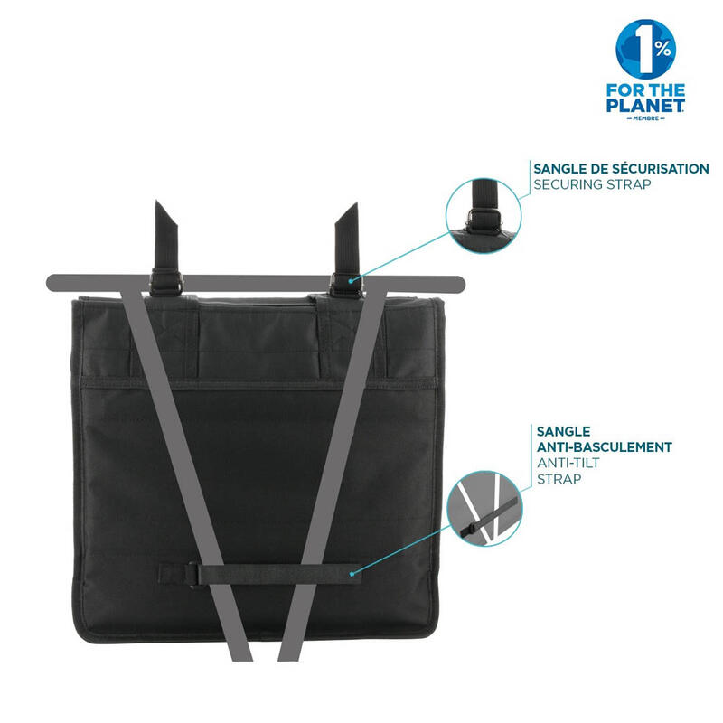 Sacoche double porte-bagages - 2x15L - Matière déperlante