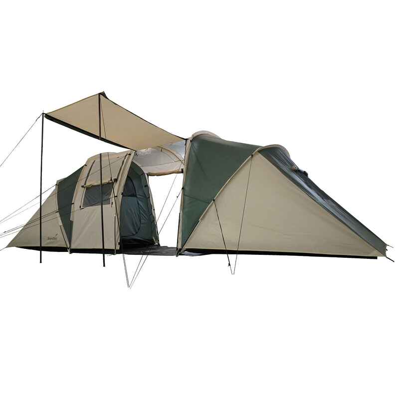 Kuppelzelt Kalmar - Campingzelt für 6 Personen - Dachfenster - Einlegeboden