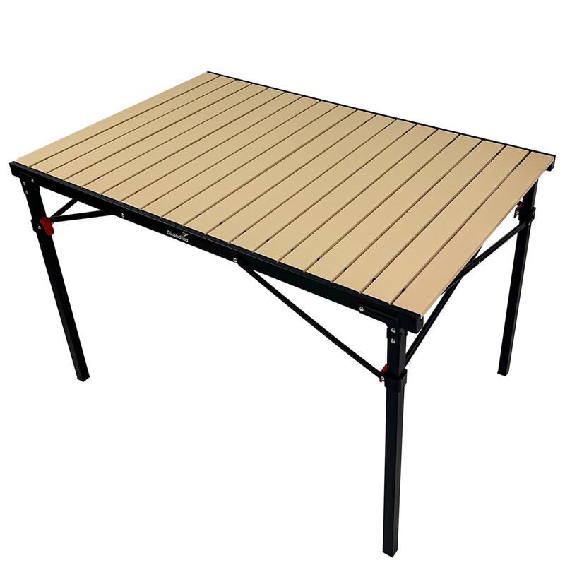 Table camping à clayettes aluminium 115 cm
