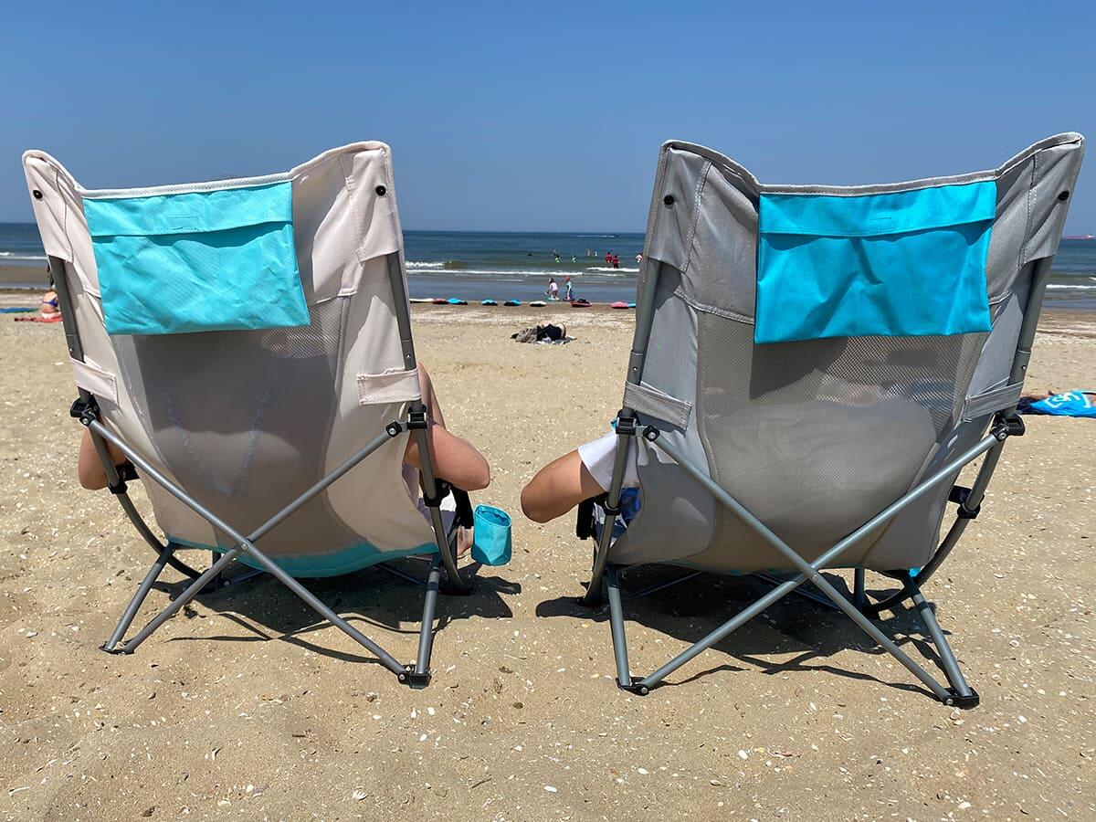 Gebraucht - Strand Klappstuhl Beach mit Mesh - hohe Lehne - SEHR GUT 3/7