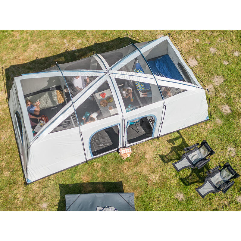 Tunnelzelt - Tonsberg 10 Personen - Camping Zelt mit Single Skin - Moskitonetz