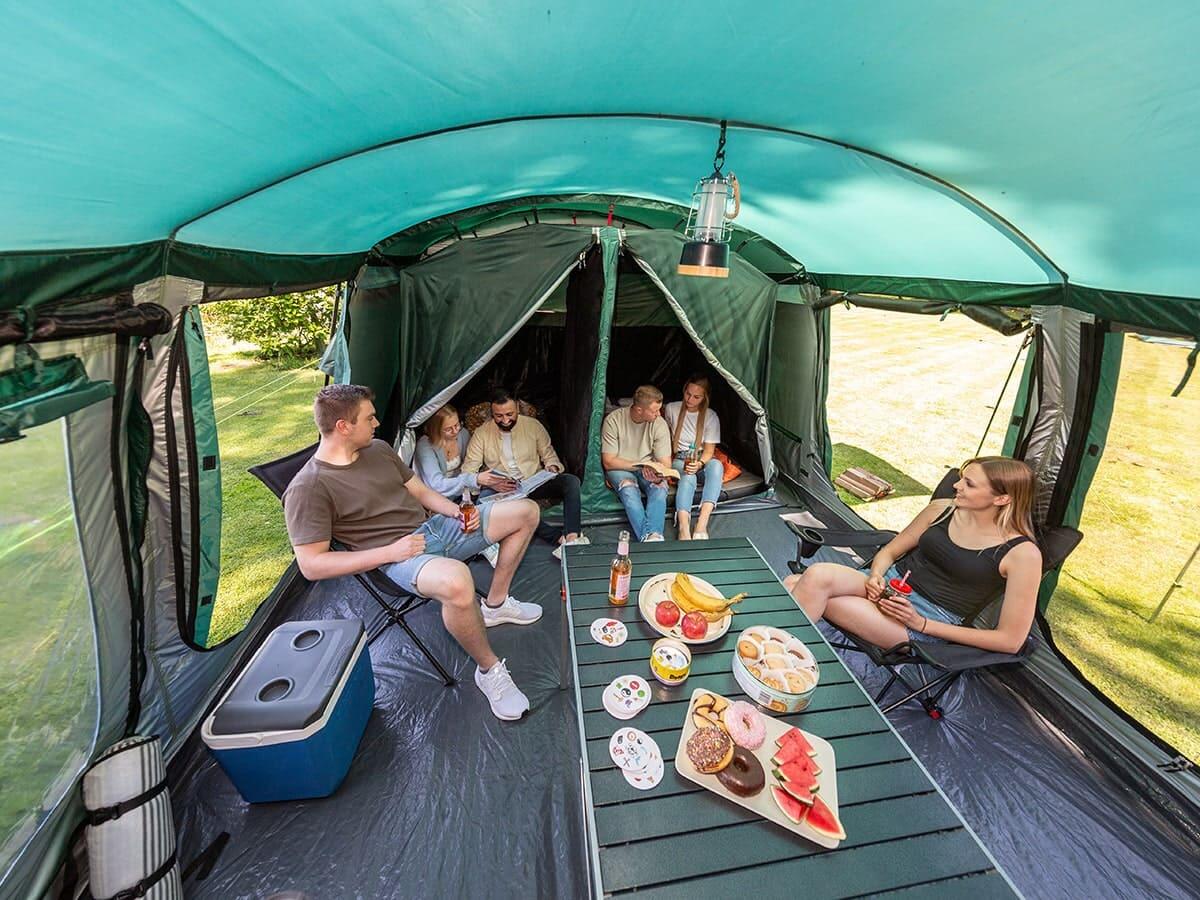 Skandika Montana 8-Person Tunnel Tent - With Sleeper Technology, 3-4  Bedrooms, 5000 Mm Water Column, Family Camping 5000 Mm Waterproof Tent