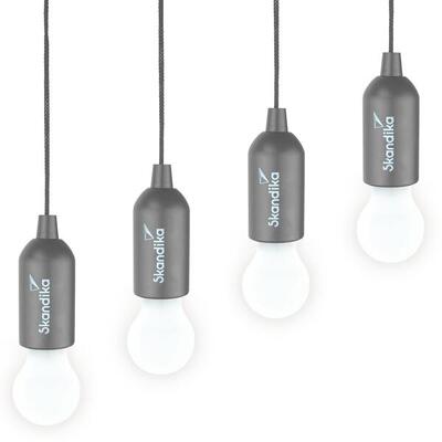 Campinglampe Narvik | 4er Set. LED Lampe. Pull Light. batteriebetrieben