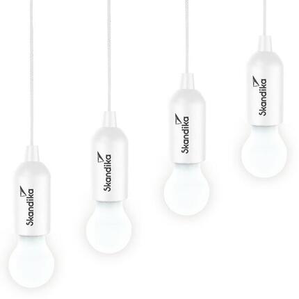 Lampe de camping Narvik | Set de 4 lampes LED, Pull Light, à piles
